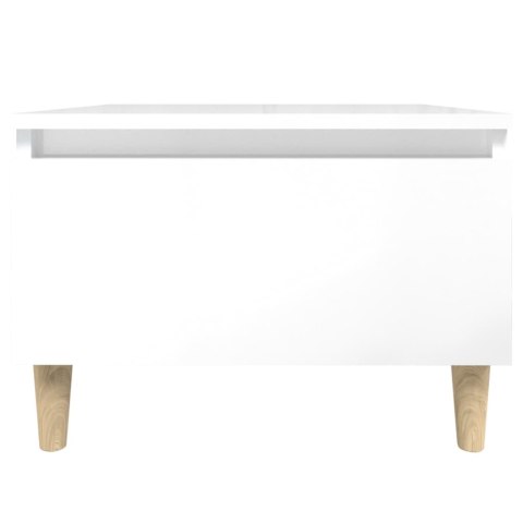 Stolik boczny, biały z połyskiem, 50x46x35 cm