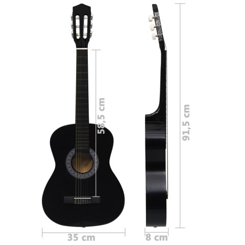 8-cz. zestaw do nauki gry na gitarze klasycznej, 3/4 (36")