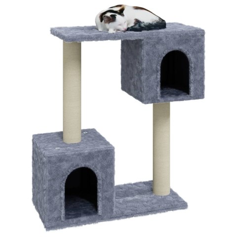 Drapak dla kota ze słupkami sizalowymi, jasnoszary, 60 cm