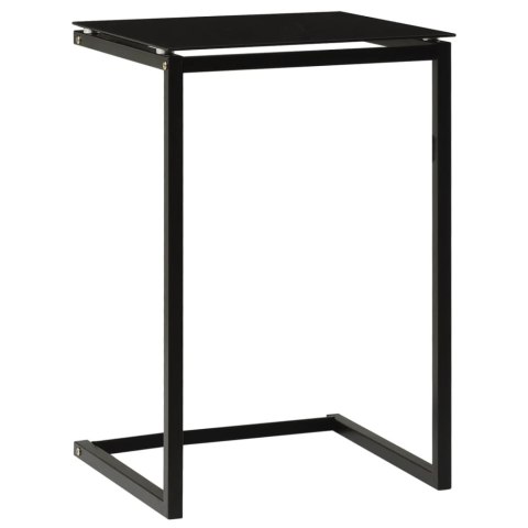 Stolik boczny, czarny, 40x40x60 cm, szkło hartowane