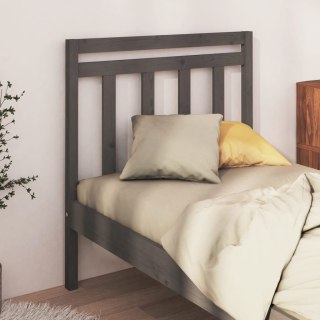 Wezgłowie łóżka, szara, 95x4x100 cm, lite drewno sosnowe