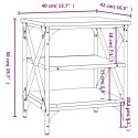 Stoliki boczne, 2 szt., szary dąb sonoma, 40x42x50 cm
