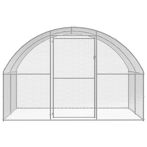 Klatka zewnętrzna dla kurcząt, 3x12x2 m, stal galwanizowana