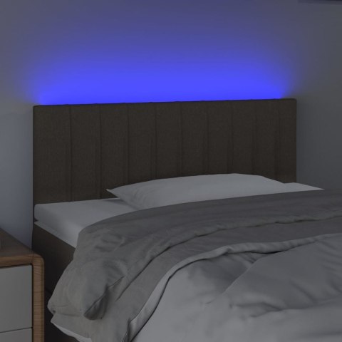 Zagłówek do łóżka z LED, taupe, 100x5x78/88 cm, tkanina