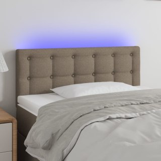 Zagłówek do łóżka z LED, taupe, 80x5x78/88 cm, tkanina