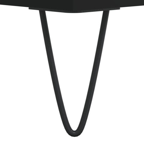 Stolik kawowy, czarny, 60x44,5x45 cm, materiał drewnopochodny