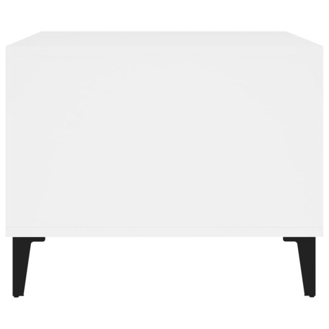 Stolik kawowy, biały, 60x50x40 cm, materiał drewnopochodny
