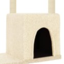Drapak dla kota, z sizalowymi słupkami, kremowy, 97,5 cm