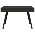 Składany stolik boczny, czarny, 60x40x38 cm, polirattan