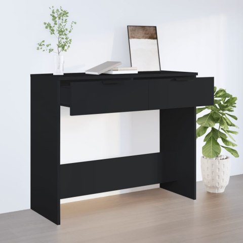 Stolik konsolowy, czarny, 90x36x75 cm, materiał drewnopochodny