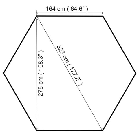 Altana ogrodowa, 323 x 275 x 265 cm, 180 g/m²