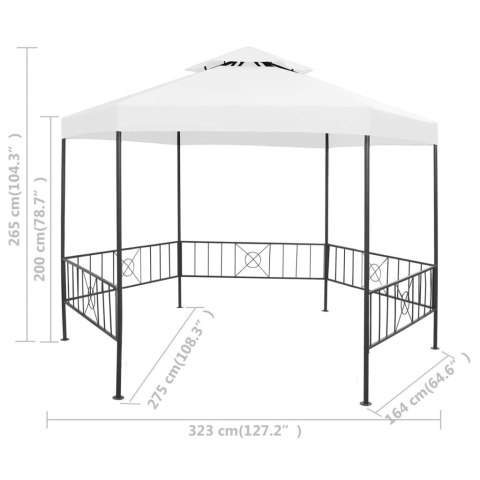 Altana ogrodowa, 323 x 275 x 265 cm, 180 g/m²