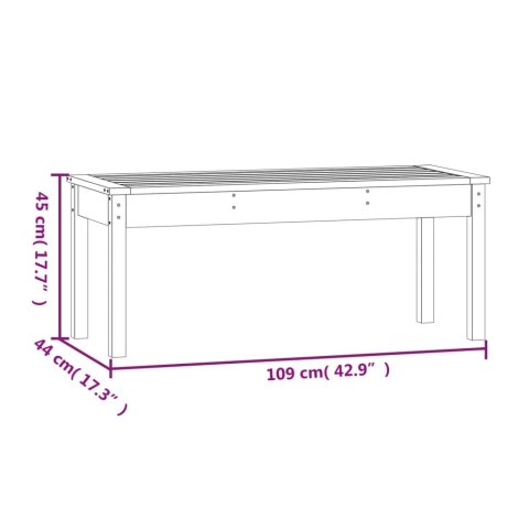 Ławka ogrodowa, 109x44x45 cm, lite drewno daglezjowe