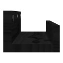 Półki ścienne, 2 szt., czarne, 50x12x9 cm, drewno sosnowe