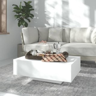 Stolik kawowy, biały, 85x55x31 cm, materiał drewnopochodny