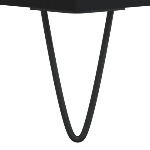 Stolik kawowy, czarny, 80x80x36,5 cm, materiał drewnopochodny