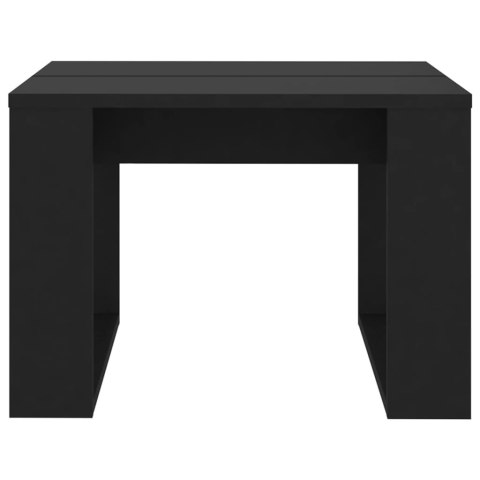Stolik boczny, czarny, 50x50x35 cm, materiał drewnopochodny