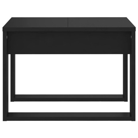 Stolik boczny, czarny, 50x50x35 cm, materiał drewnopochodny