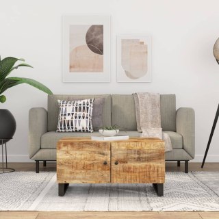 Stolik kawowy, 80x50x40 cm, lite drewno mango i płyta