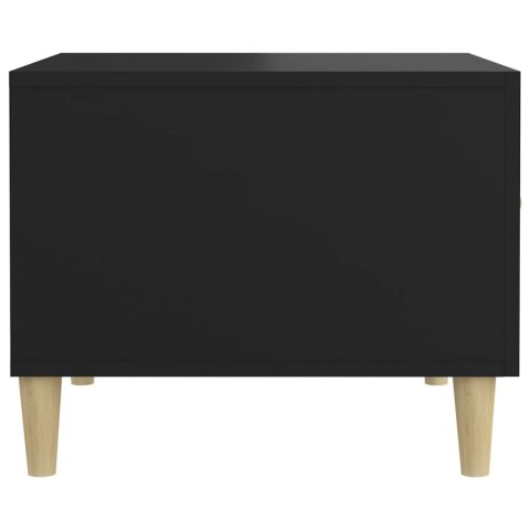 Stolik kawowy, czarny, 50x50x40 cm, materiał drewnopochodny