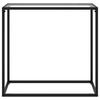 Stolik konsolowy, przezroczysty, 80x35x75 cm, szkło hartowane