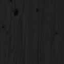 Ławka z donicami, czarna, 184,5x39,5x56,5 cm, drewno sosnowe