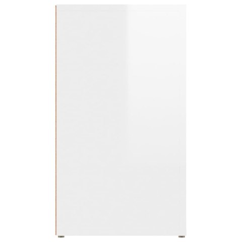 Szafka, biała z połyskiem, 80x30x54 cm, materiał drewnopochodny