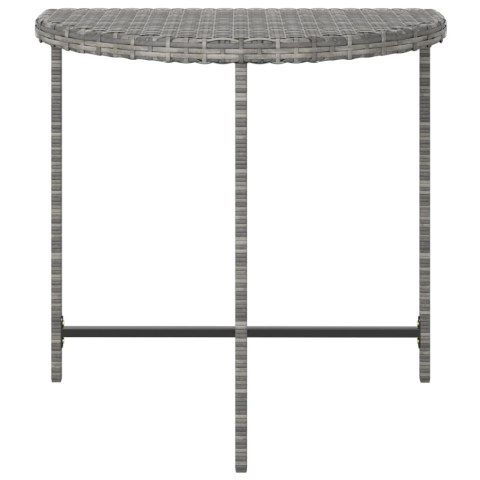 Stolik ogrodowy, szary, 80x50x75 cm, rattan PE