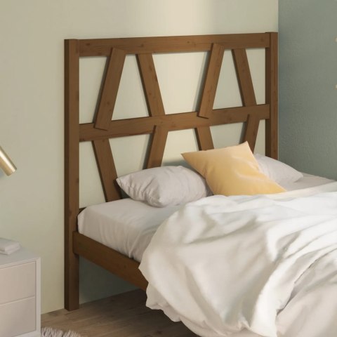 Wezgłowie łóżka, miodowy brąz, 96x4x100 cm, lite drewno sosnowe