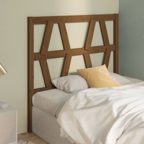 Wezgłowie łóżka, miodowy brąz, 96x4x100 cm, lite drewno sosnowe