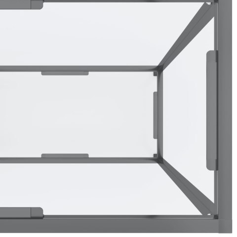 Stolik konsolowy, przezroczysty, 160x35x75,5cm, szkło hartowane