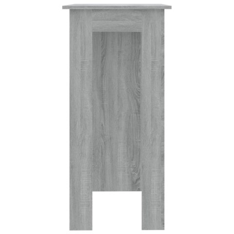 Stolik barowy z półkami, szary dąb sonoma, 102x50x103,5 cm