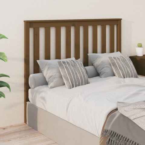 Wezgłowie łóżka, miodowy brąz, 126x6x101cm, lite drewno sosnowe