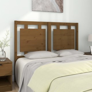 Wezgłowie łóżka, miodowy brąz, 125,5x4x100 cm, lita sosna
