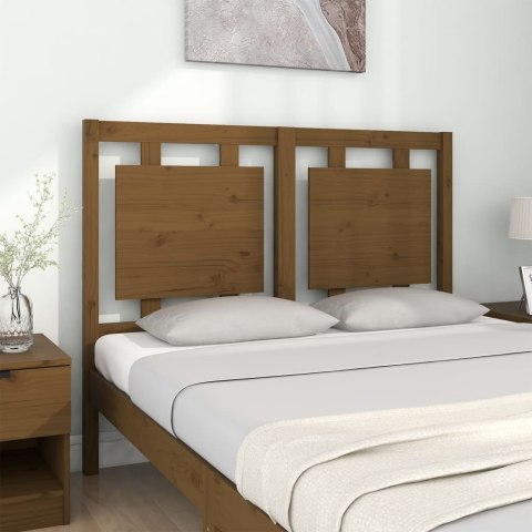 Wezgłowie łóżka, miodowy brąz, 125,5x4x100 cm, lita sosna