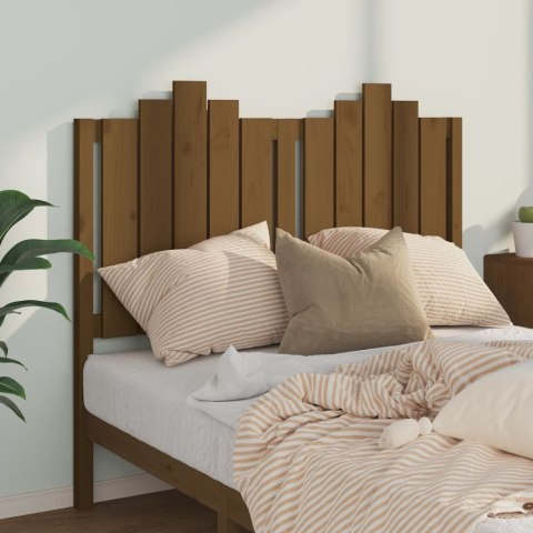 Wezgłowie łóżka, miodowy brąz, 126x4x110 cm, drewno sosnowe