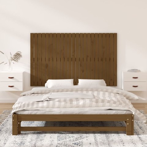 Wezgłowie łóżka, miodowy brąz, 147x3x90 cm, lite drewno sosnowe