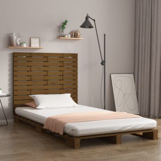 Wezgłowie łóżka, miodowy brąz, 96x3x91,5cm, lite drewno sosnowe