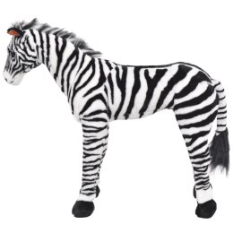 Pluszowa zebra, stojąca, czarno-biała, XXL