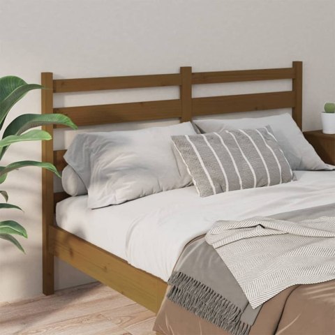 Wezgłowie łóżka, miodowy brąz, 156x4x100cm, lite drewno sosnowe