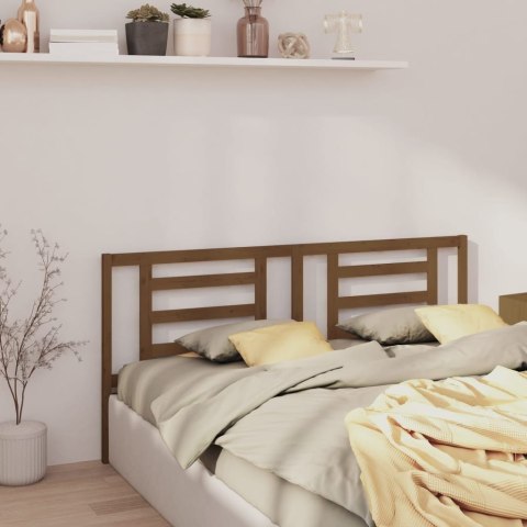 Wezgłowie łóżka, miodowy brąz, 156x4x100cm, lite drewno sosnowe