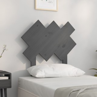 Wezgłowie łóżka, szare, 72,5x3x81 cm, lite drewno sosnowe