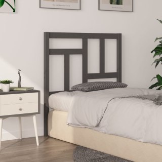 Wezgłowie łóżka, szare, 80,5x4x100 cm, lite drewno sosnowe