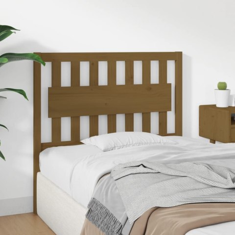 Wezgłowie łóżka, miodowy brąz, 105,5x4x100 cm, lita sosna