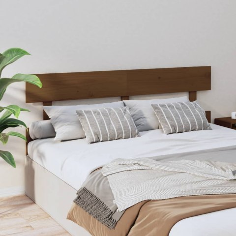 Wezgłowie łóżka, miodowy brąz, 154x3x81 cm, lite drewno sosnowe
