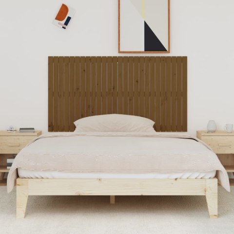 Wezgłowie łóżka, miodowy brąz, 166x3x90 cm, lite drewno sosnowe