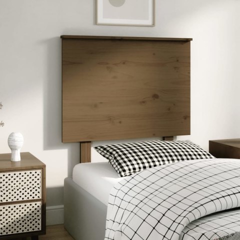 Wezgłowie łóżka, miodowy brąz, 79x6x82,5cm, lite drewno sosnowe