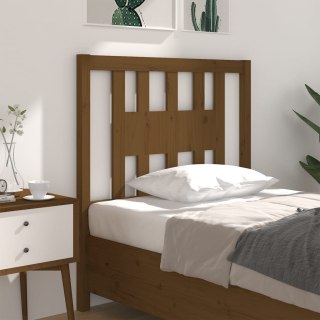 Wezgłowie łóżka, miodowy brąz, 81x4x100 cm, lite drewno sosnowe