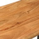 Ławka z naturalną krawędzią, 110 cm, drewno akacjowe i stal