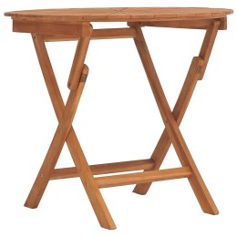 Składany stół ogrodowy, Ø85x75 cm, lite drewno akacjowe